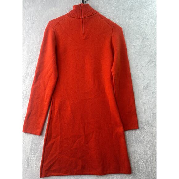 TSE Orange Cashmere Turtleneck Long-Sleeve Dress – S - Picture 5 of 6